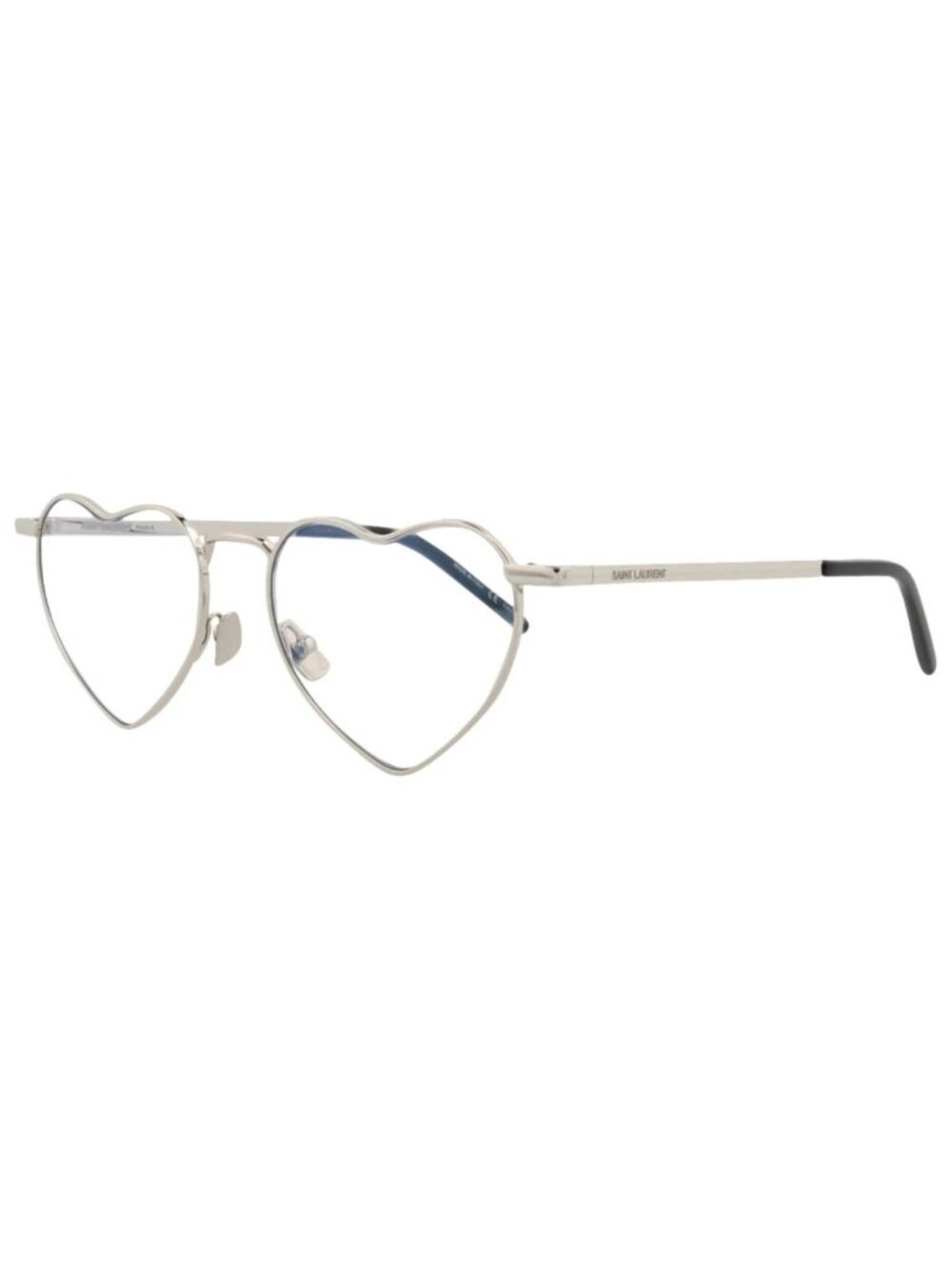 New Saint Laurent Women's Sunglasses Cat Eye Metal Frame Unisex Silver Silver